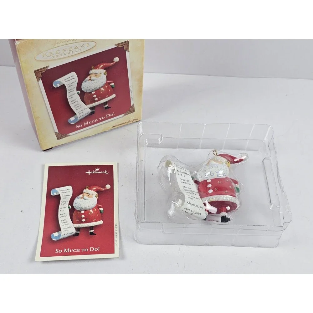 Hallmark Keepsake Ornament 2004 So Much To Do! Santa List
